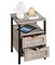 Bedside Table Bedside Cupboard with Adjustable Feet, Wooden Bedside Cabinet Sofa Side Table End Table for Bedroom/Small Space, Gray
